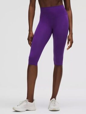 Lululemon Wunder Train High Rise Crop 15” Purple Leggings Size 6 NWT